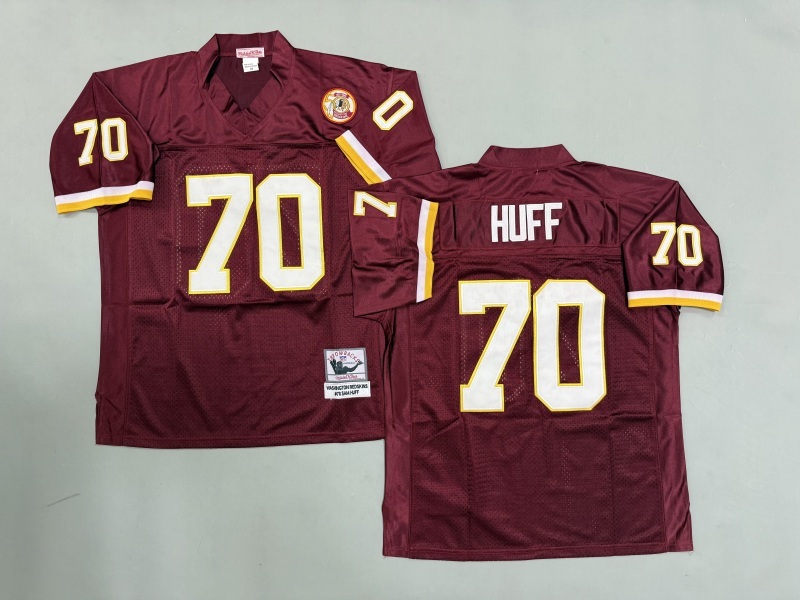 Men 2025 Washington Redskins #70 Huff red Throwback Limited NFL Jersey style 002->washington redskins->NFL Jersey
